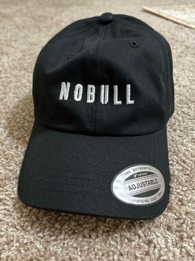 NOBULL Black Baseball Cap with White Embroidered Logo